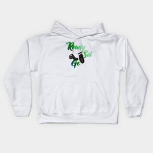 Ready Set Go (Green) Kids Hoodie